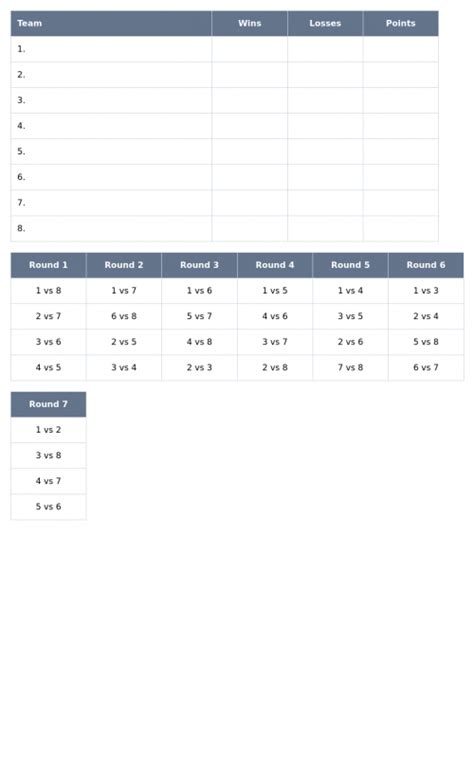 6 Team Round Robin Generator ‣ Brackets App.